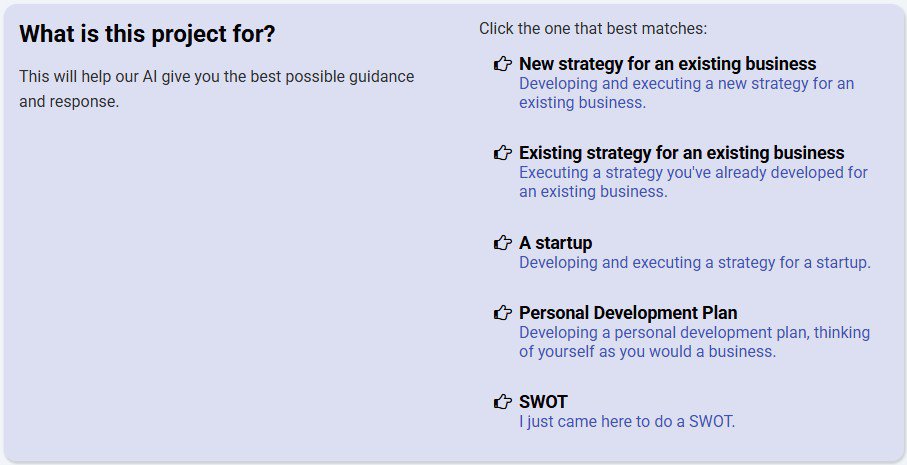 The Project Purpose Screen in the Create Project Wizard