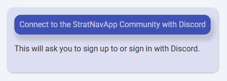 Invitation screen to sign up to StratNavApp Community