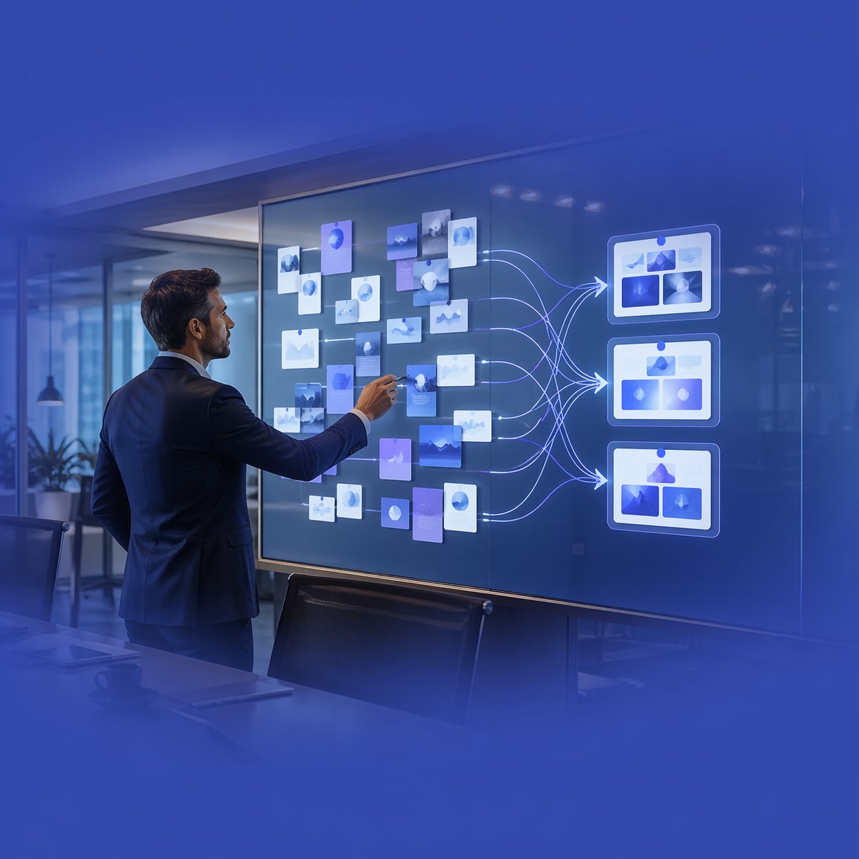 An image of a person merging strategic insights