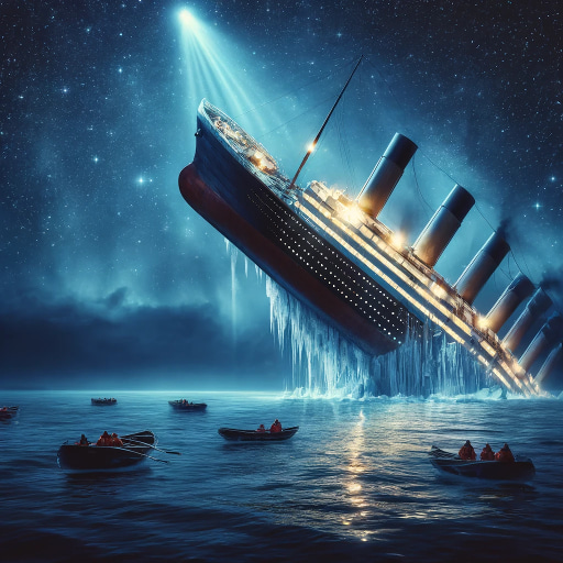 The Titanic sinking