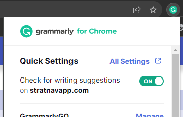 Grammarly configuration